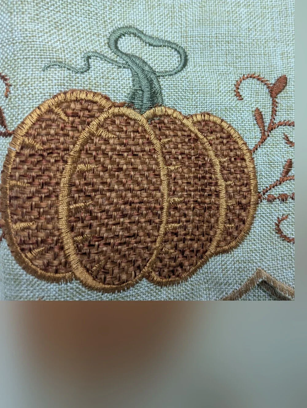 NWOT Autumn Embroidered Table Runner